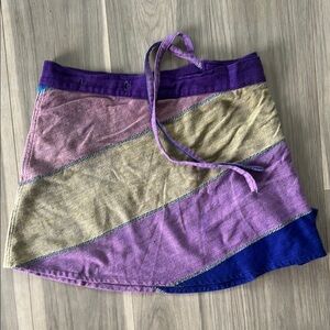 100% cotton colorful wrap skirt